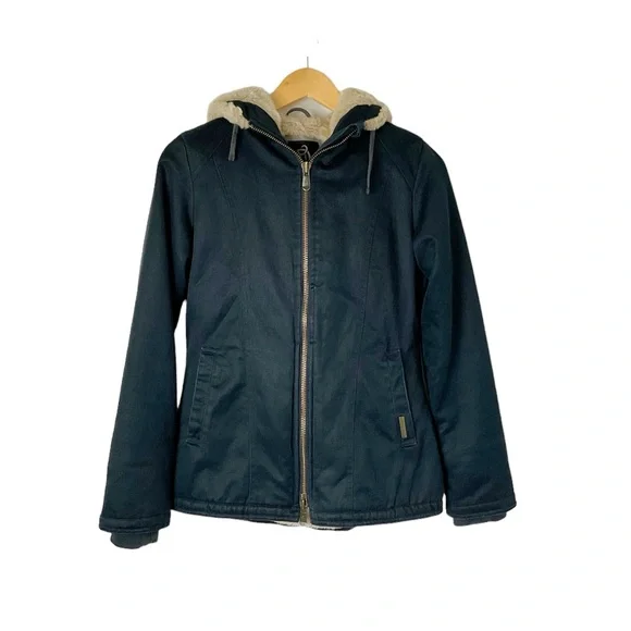Hoodlamb Women’s Classic Hemp Jacket Size XS Dark Blue